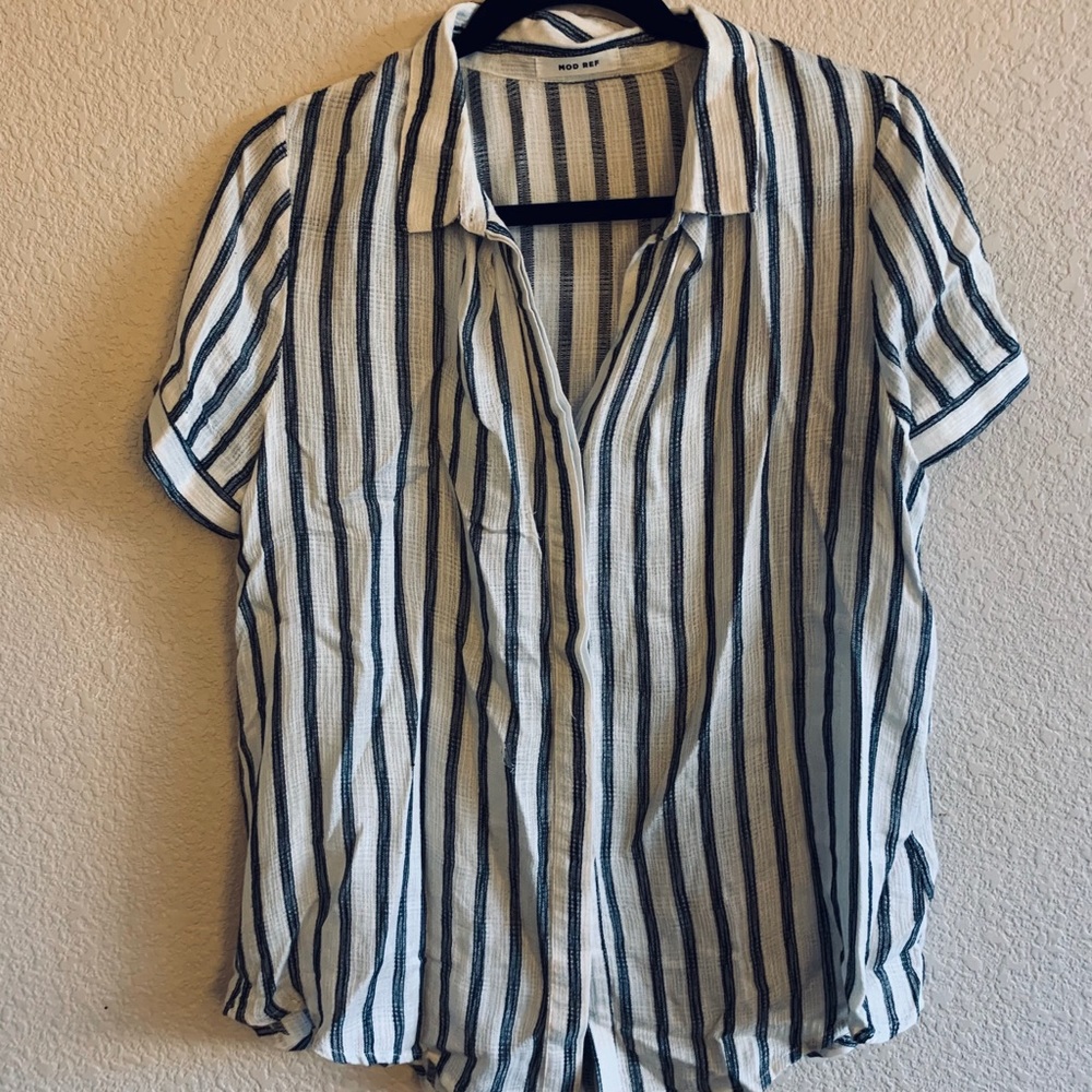 Striped button down shirt